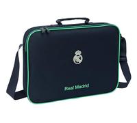 REAL MADRID 2ª EQUIPACIÓN 25/26 - Cartera Extraescolares, Maletín Portatodo, Bandolera, Cómoda y Versátil, Calidad y Resistencia, 38x6x28 cm