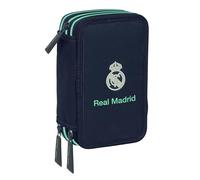 REAL MADRID 2ª EQUIPACIÓN 25/26 - Estuche Escolar con 37 Útiles Incluidos, Estuche Infantil, Estuche Niño, Ideal para Niños de 5 a 14 Años, Cómodo y Versátil, Calidad y Resistencia, 12.5x5.5x19.5 cm