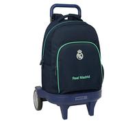 Real Madrid 2ª EQUIPACIÓN 25/26 - Mochila Grande con Ruedas, Compact Evolución, Extraíble, Ideal para Niños de Diferentes Edades, Cómoda y Versátil, Calidad y Resistencia, 33x22x45 cm