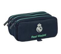 REAL MADRID 2ª EQUIPACIÓN 25/26 - Portatodo Triple Big, Estuche Infantil, Estuche Niño, Ideal para Niños en Edad Escolar, Cómodo y Versátil, Calidad y Resistencia, 21.5x8x10 cm