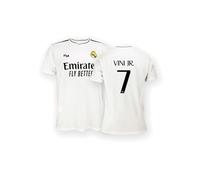 Real Madrid - Camiseta Primera Equipación Temporada 24/25, Vini Jr., Adulto XXL, Replica con Licencia Oficial