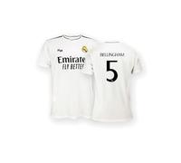Real Madrid - Camiseta Primera Equipación Temporada 24/25, Bellingham, Adulto XXL, Replica con Licencia Oficial
