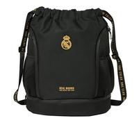 REAL MADRID 3ª EQUIPACIÓN - Mochila Saco, Mochila, Ideal para Niños de Diferentes Edades, Cómoda y Versátil, Calidad y Resistencia, 34x15x43 cm, Color Negro