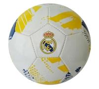 Real Madrid Balón Blanco tramas Azul y Amarillo Producto Oficial Talla 5 tamaño Similar al reglamentario de fútbol 11