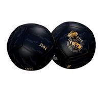 Real Madrid Balón Escudo Dorado Color Negro Brillo Talla 5 Producto Oficial