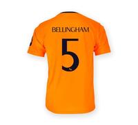 Real Madrid Bellingham - Camiseta de visitante para niños - Talla 140/10 años - Temporada 2024/2025 - Jude Bellingham - Camiseta oficial para fans.