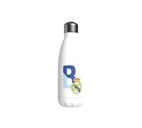 CYP Botella Personalizable Blanca de Acero 550ml Real Madrid, Unisex Juvenil, Plata, Diseño Letra B