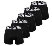Real Madrid Bóxer Hombre Pack 5 - Producto Oficial con Licencia | Set Calzoncillos | Regalo para Fans Hombres Negro L