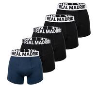 Real Madrid Bóxer Hombre Pack 5 - Producto Oficial con Licencia | Set Calzoncillos | Regalo para Fans Hombres Negro/Azul S