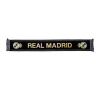 Real Madrid Bufanda 140x20cm producto oficial fondo negro letras doradas