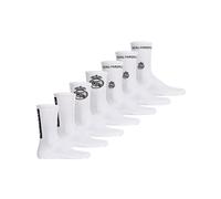 Real Madrid Calcetines Unisex Pack 7 - Producto Oficial con Licencia | Calcetines Tennis Mezcla Algodón | Regalo Fans con Logo Integrado Blanco 39-42
