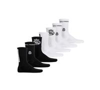Real Madrid Calcetines Unisex Pack 7 - Producto Oficial con Licencia | Calcetines Tennis Mezcla Algodón | Regalo Fans con Logo Integrado Blanco/Negro 43-46