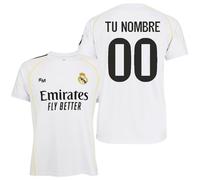 Real Madrid Camiseta 25/26 Personalizada con tu Nombre y número | equipación de fútbol Blanca Camiseta Deportiva Hombre (FR/ES, Letras, XXL, Regular, Regular, Blanco)