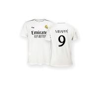Real Madrid - Camiseta Primera Equipación Temporada 24/25, Mbappé, Adulto S, Replica con Licencia Oficial