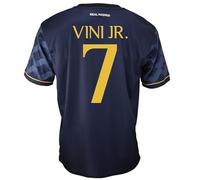 Real Madrid Camiseta Segunda Equipación de la Temporada 2023-2024 - Vini JR 7 - Replica Oficial con Licencia Oficial - Adulto (XL)