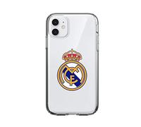 Real Madrid Carcasa iPhone 12 Mini Transparente Escudo