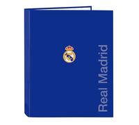 Safta Carpeta Archivador REAL MADRID Blue 2026 Folio 4 anillas 25 mm 26.5x33 cm