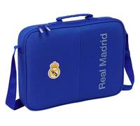REAL MADRID - Cartera Extraescolares, Maletín Portatodo, Bandolera, Cómoda y Versátil, Calidad y Resistencia, 38x6x28 cm