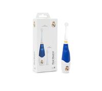 Real Madrid Cepillo Dientes Eléctrico Infantil Sónico | Limpieza Suave con Temporizador Inteligente | 2 Cabezales de Repuesto Incluidos | Funciona a Pilas (Sin Cables) | +4 Meses