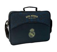 Real Madrid CF 611934385 Equipaje Infantil, Niños, Negro, 38cm x 28cm x 6cm