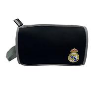 REAL MADRID CF - Estuche de Neopreno Juvenil, Portatodo con Cremallera, Color Negro, Producto Oficial (CyP Brands)