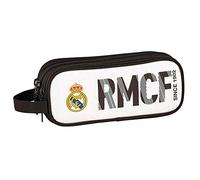 Real Madrid CF Estuche portatodo Triple 3 Cremalleras Escolar.