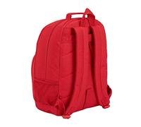 Real Madrid CF Mochila Grande Doble Adaptable a Carro, 42 cm, Rojo