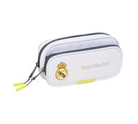 REAL MADRID EQUIPACIÓN 25/26 - Portatodo con Bolsillo, Estuche Infantil, Estuche Niño, Ideal para Niños en Edad Escolar, Cómodo y Versátil, Calidad y Resistencia, 21x6x10.5 cm
