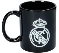 Real Madrid CF - Varios Taza Cerámica Con Escudo Real Madrid CF, Unisex, Negro