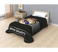 Real Madrid Colcha Bouti Oficial - Edredón Fino de Primavera y Verano, Acabado Termosellado, 100% Microfibra Premium (100 gsm) - Diseño Escudo Fútbol (REB80053, Cama 90cm 180x260cm)