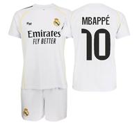 Real Madrid Conjunto Infantil 1a equipación 25-26 - Réplica Oficial Mbappe 14 años