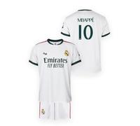 Real Madrid - Conjunto Primera Equipación Temporada 26/27, Blanco, Mbappé, Niños 14 Años - Réplica con Licencia Oficial