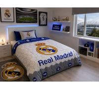 Real Madrid Edredón Nórdico 300 g/m², 2 Diseños, Cama 90/105 cm (Blanco, Cama 90cm 180x260cm)