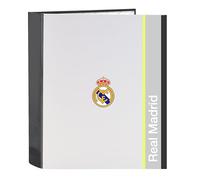 REAL MADRID EQUIPACIÓN 25/26 - Carpeta Folio 4 Anillas, Ideal para Niños de Diferentes Edades, Cómoda y Versátil, Calidad y Resistencia, 27x6x33 cm