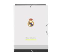 Safta Carpeta Folio Real Madrid Equipación 25/26 – 3 solapas, gomas, 26x36.5 cm