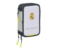 REAL MADRID EQUIPACIÓN 25/26 - Estuche Escolar con 37 Útiles Incluidos, Estuche Infantil, Estuche Niño, Ideal para Niños de 5 a 14 Años, Cómodo y Versátil, Calidad y Resistencia, 12.5x5.5x19.5 cm