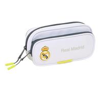 REAL MADRID EQUIPACIÓN 25/26 - Portatodo con Bolsillo, Estuche Infantil, Estuche Niño, Ideal para Niños en Edad Escolar, Cómodo y Versátil, Calidad y Resistencia, 21x6x10.5 cm