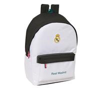 REAL MADRID EQUIPACIÓN 26/27 - Mochila para Portátil 15.6" y USB, Ideal para Jóvenes de Diferentes Edades, Tejido Reciclado, Cómoda y Versátil, Calidad y Resistencia, 31x18x44 cm