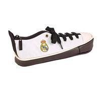 Real Madrid Equipaje para niños, Unisex, Blanca/Negra, 24 cm