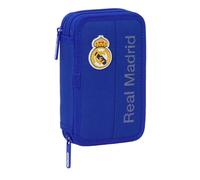 Real madrid - estuche escolar niño, estuche con colores, con 29 Útil