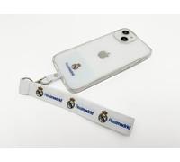 Real Madrid F.C. - Pulsera Lanyard para Smartphone - Diseño con Escudo y Colores del Club - Elaborado con 100% Poliéster - Soporte Seguro - Cierre de Mosquetón - Producto Oficial del Equipo