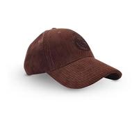Real Madrid - Gorra Escudo de Pana Marrón Ajustable - Licencia Oficial - Talla Adulto