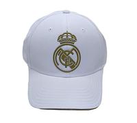 Real Madrid FC Rm3go19p, Gorra Blanca Infantil Ajustable Blanco/oro 2019 2020 Juventud Unisex, Talla Única