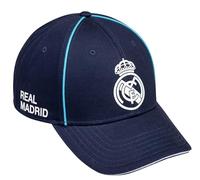 Real Madrid - Gorra oficial de fútbol para niños, talla ajustable, azul, Talla única