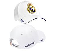 Real Madrid - Gorra Personalizable Blanca | Bordado a Mano o DTF-Serigrafía | Ajuste Unisex | Estilo Deportivo | Fanwear Inspirado | Regalo Ideal Madridistas