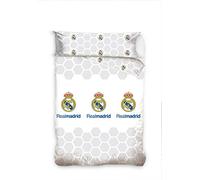 Real Madrid Juego de Cama 2 Piezas. Funda Nórdica + Funda de Almohada. Producto Oficial (150x220 (Cama DE 90 cmts))