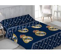 Real Madrid Juego de Sábanas Oficial, 50% Algodón 50% Poliéster, para Cama de 90,105,135,150 (90)