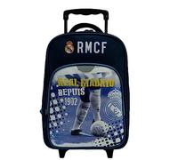 Real Madrid - Mochila escolar con ruedas, colección oficial