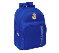 Mochila Escolar REAL MADRID Blue 2026, Grande 42 cm. Adaptable