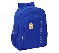 REAL MADRID - Mochila Escolar Niño, Mochila Infantil, Adaptable a Carro, Ideal para Niños en Edad Escolar, Cómoda y Versátil, Calidad y Resistencia, 32x12x38 cm